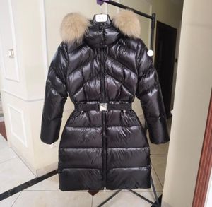 Designer Women039s Down Veste brodée Badge Hiver Matel Twill Long Fur Col Collier Femmes Winter Coats5056435