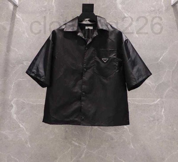 camisa de diseñador para mujer y para hombre marca casual blusas cortas Triángulo invertido clásico suelto Herramientas de nylon importadas de alta calidad Tops de verano 7Q3D
