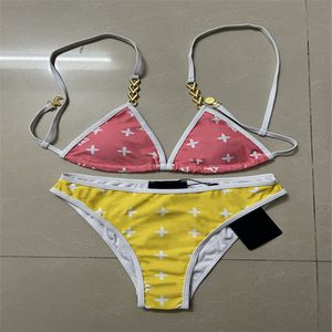 Designer dames bikini's mode comfortabele badmode omkeerbaar strand bikini's zomer zwempak streep brieven patroon badpakken maat s-xl maat s-xl #v801