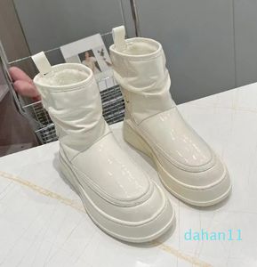 Designer Womens Boot Australia Winter Platform Snow Patent Cuir Shining Wool Black White Swinter Chaussures