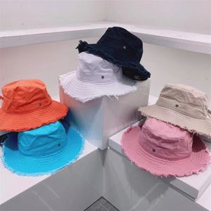 Chapeaux de godet Le Bob pour femmes de styliste, casquette effilochée d'été, portable, exquis, extérieur, ombre, cappello, simple apparence, pêcheur bleu, chapeau de luxe classique