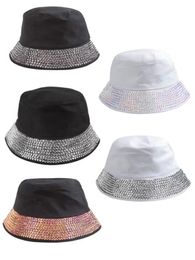 Chapeaux de godet de concepteur pour femmes Chapeau de parasol de vacances Chapeaux à large bord incrustés de diamants décontractés pour hommes