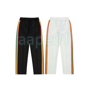 Designer Femmes Pantalons décontractés Mode Rainbow Rayé Pantalon droit Couples Sportswear Pantalons Hommes Femme Bas Taille S-XL