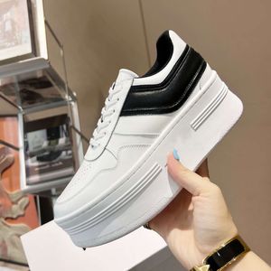 Designer Dames celin celinee celine Schoenen Wedge Zool Kalfsleer Platform Rubber Sneakers Mode Casual Вы Blok Fluorescerende Witte Sneakers Hak 50mm