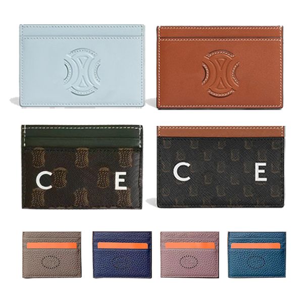 Diseñador para mujer celins Key Wallets para hombre piel de oveja lisa Tarjeta de cuero titular de pasaporte Monederos de lujo llavero bolsa de llave Con caja monedero bolsos de embrague billetera pequeña