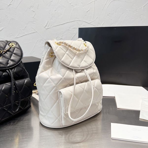 Designer Womens Classic Rabouchez sac en peau d'agneau materne