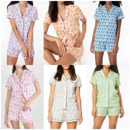 Designer Womens Jobbit Roller Roller Pantalon Pantalon Pyjamas Y2K Sorne de singe Préfabriqué Pajama 2 pièces Set Short Shirts PJ Shorts Set Casual Wear