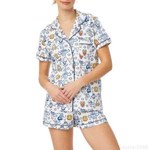 Designer Femmes Mignon Rouleau Lapin Deux Pièces Pantalon Pyjama Y2k Singe Impression Préfabriquée 2 Pièces Pyjama Ensemble Chemise À Manches Courtes Pj Shorts Tenue Décontractée 365smch