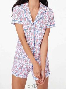 Designer dames schattig roller konijn tweedelig broek pyjama's y2k aap geprefabriceerd printing 2-delige pyjama set korte mouw shirt pj shorts casual slijtage a3uo