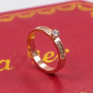 Designer Dames Diamanten Ring Romantische Zirkoon Schijnt Ronde Steen Bruiloft Bruids Mode-sieraden Verlovingsringen Voor Vrouwen