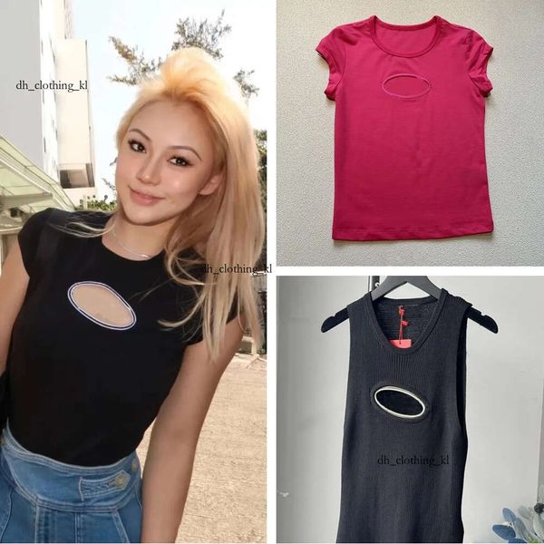 Diseñador para mujer Dieselg Bag Tops Tircas Knits Tees Tanks Regular Top O Neck Jersey Bordado algodón Manecero sin mangas Harajuku Hollow Out Shorts traje 28