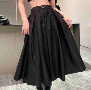 Designer damesjurk mode opnieuw Nylon casual jurken zomer super grote rok show dunne broek feest rokken zwarte dames kleding maat s-l