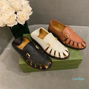 Designer femmes chaussures plates chaussures de sport authentique cuir de vachette boucle en métal womans chaussures en cuir Rome rétro Princeton mens piétiner paresseux