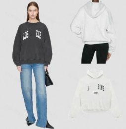 designer dames hoodie trui top klassieke letterborduurwerk innerlijke fleece popover trui dames katoenen hoodie sport losse retro trui