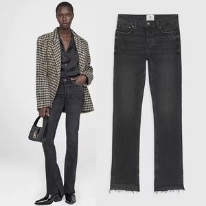 Designer dames jeans Amerikaanse minderheid ab taill zwart grijs front korte rug lange skinny jeans dames 293L