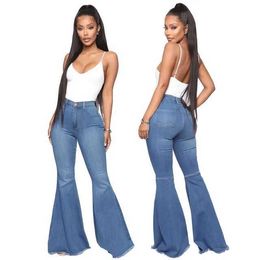 Diseñador para mujer Jeans Mujeres Big Flare Jeans Moda Sexy Push Up Cintura alta Black Bell Bottom Purple Jeans Mujer Vintage Stretch Flaco Bellbottoms PantaloneslJY0Q