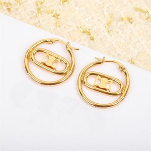 Designer Womens Jewelrys Boucles d'oreilles C 18k Gold Fashion Womens Western Wedding Jewelry Party Festival Ear Ring Studs With Box