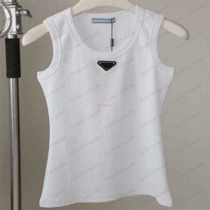 Designer dames gebreide t-shirt mouwloze dames zomertank camis t-shirt vest kort shirt dames slanke vest ijs zijden top