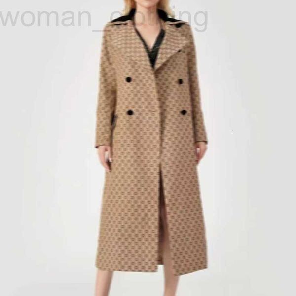 Designer Femmes Long Manteau Femmes Matures Manteaux Trench Veste Lettres De Mode Impression Manteau Filles Casual Coupe-Vent Vêtements D'hiver En Gros 8W8Z