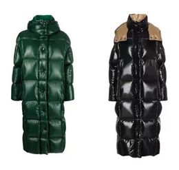 Abrigo largo con capucha y cremallera para mujer, abrigo largo con rejilla trasera, hombro NFC, talla 00-2