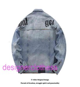 Designer Womens Mens Jeans Palms Jackets Outwear Coats Jean Long Manches Hip Hop Streetwear Denim Cowboy Femmes Men Blue Patchworkr57975616