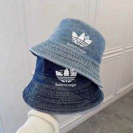 Designer damesheren Nieuw merk wassen Cowboy Fisherman Hat Sun Shield Sun Shade Hat Mode Brand Mens Dames Hoed