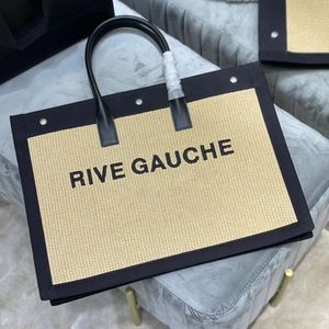 Fashion Gauche Weave Designer Sacs Luxurys Handbag Mens Linen Canvas Sac Shop Gop