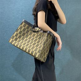 Diseñador para mujer para hombre X TOTE Blanco NEGRO comprador de lona con bordado FD bolsos grandes bolsos de compras de moda