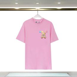 Designer Womens Moschino Camiseta Verão Italiano Marcas de Luxo Novo Tees Urso Dos Desenhos Animados Solto Algodão Pescoço Redondo Para Lazer Ao Ar Livre Roupas Mens Mulheres Tops Camisa UZEX