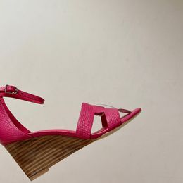 sandales de designer pour femmes mode sandales à talons hauts classique en cuir véritable motif animal sandales à talons inclinés été nouveau 7cm fête sandales de marque de luxe