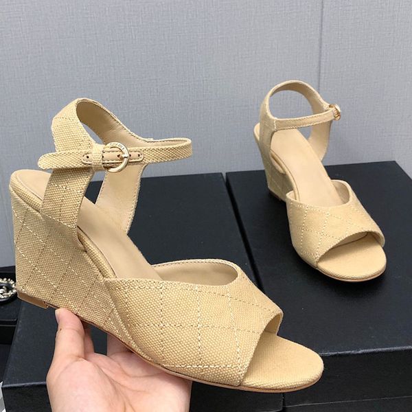 Diseñador para mujer Slingbacks Zapato de vestir Cuero de vaca Cuña Plataforma Tacones Sandalias s Tobillo ajustable Hebilla Zapato de boda Damas para fiesta Fucsia Rosa Negro Zapato casual