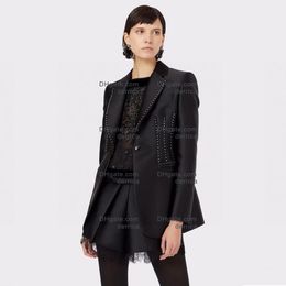 Designer Womens costume Blazers Jacket Coat Woman Tide Marque rétro Fashion Star Personaline Open Wire Top