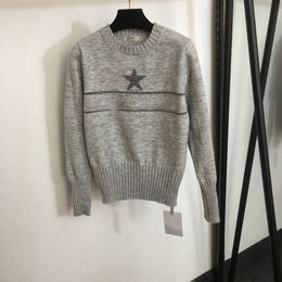 Pulls pour femmes de créateurs Cardigan vestes à tricoter mode pull haut de gamme pull jacquard pur coton automne hiver lettre tricots manteaux pour femmes de haute qualité