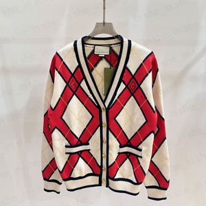 Diseñador para mujer suéteres moda cardigan suéter casual jacquard mangas largas letras clásicas chaqueta exterior mujer básica tops ropa 23fw