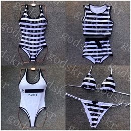 Designer Womens Badmode Gestreepte Letters Bikini Dames Eendelig Badpak Outdoor Zomer Split Badpakken Veel Stijlen