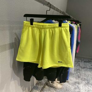 Designer dames t shirt hoge versie familie trend omkering dubbele borduurwerk unisex paar casual sport shorts