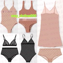 Designer damesondergoed bodysuit bustiers doorzien geborduurde letters bh slips sets lingerie meisjes sexy ondergoed