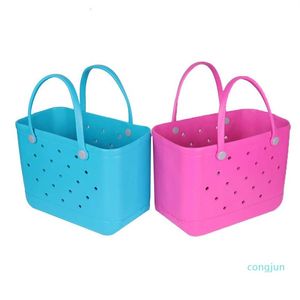 Designer-Femmes Wholale Sacs fourre-tout imperméables personnalisés Hol Summer Caoutchouc Tot PVC O Grand Mode Eva Plastique Beach Silicone Bag285v