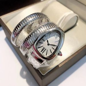 Designer dameswatch Montre Fashion Snake horloge topkwaliteit serpentine horloge met diamant dames horloges klassieke armbandstijl polshorloges veerband reljes