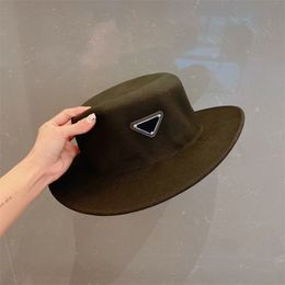 Designer Wool tophoed mode grote rand hoeden voor mannen dames vintage cowboy caps bucket hat merk cap