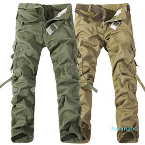 Pantalones de diseñador-trabajador NAVIDAD NUEVOS HOMBRES CASUAL EJÉRCITO CARGO CAMO COMBATE PANTALONES DE TRABAJO PANTALONES 6 COLORES TAMAÑO 28-38