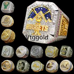 Designer World Basketball Championship Ring Set Luxe 14K Gold Nuggets JOKIC Champions Anneaux Pour Hommes Femmes Étoile Diamant Sport Bijoux