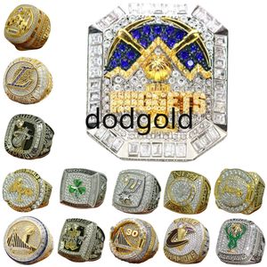 Designer Championnat du monde de basket-ball Bague de luxe en or 14 carats 2023 Nuggets JOKIC Champions Anneaux pour hommes Femmes Diamond Star Bijoux