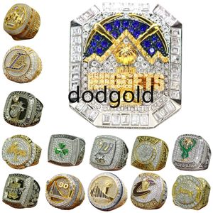 Designer World Basketball Championship Ring Set Luxe 14K Gold Nuggets Team JOKIC Champions Anneaux Pour Hommes Femmes Diamant Étoile Bijoux