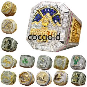 Conjunto de anillos de campeonato mundial de baloncesto de diseñador, pepitas de oro de 14 quilates de lujo, anillos de campeones JOKIC para hombres, mujeres, joyería de estrella de diamante