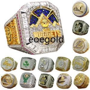 Designer Wereldkampioenschap Basketbal Ring Luxe 14K Goud 2023 Nuggets JOKIC Champions Ringen Voor Mannen Vrouwen Diamond Star Sieraden