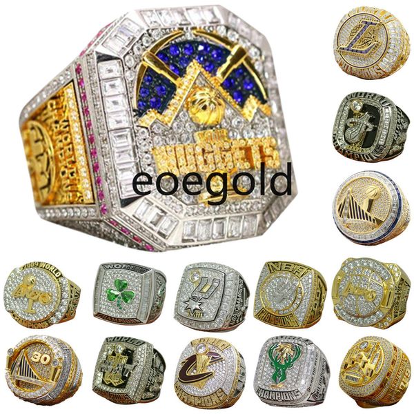 Designer World Basketball Championship Ring Set Luxe 14K Gold Nuggets Team JOKIC Champions Anneaux pour hommes Femmes Diamond Star Jewelrys