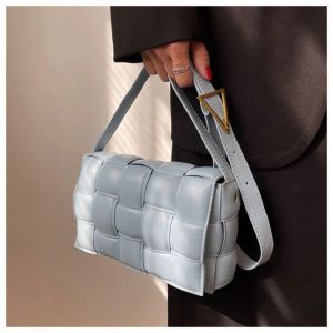 Designer tissé sacs caméra épaule bandoulière sac en cuir rabat cross corps A-12 sac à main femmes portefeuille sac à main patchwork couleur 240215