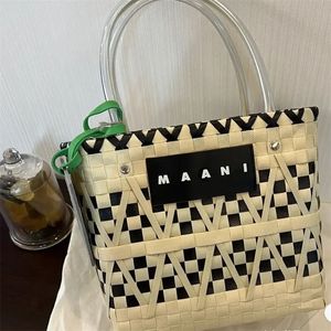 Designer Geweven Mand Tassen Dames Mode Straat Shopper Emmer Tas Handtassen Luxe Merk Mar Manden Portemonnee Kleine Totes Schoudertas