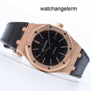 Reloj de pulsera de diseñador Reloj de pulsera AP 15400OR Serie Royal Oak Reloj mecánico automático de oro rosa de 18 quilates para hombre Juego de relojes famosos suizos de 41 mm de diámetro
